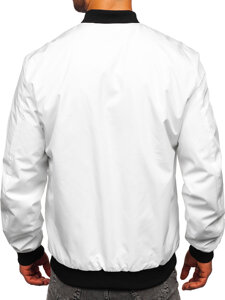 Men's Lightweight Bomber Jacket White Bolf 84M3036