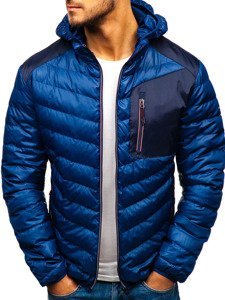 Men's Lightweight Down Jacket Navy Blue Bolf 1901