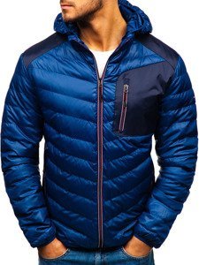 Men's Lightweight Down Jacket Navy Blue Bolf 1901