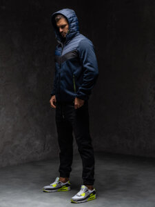 Men's Lightweight Jacket Navy Blue-Green Bolf BKS2153