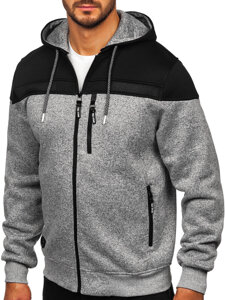 Men's Lightweight Jacket with hood Grey Bolf TC1217