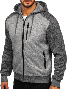 Men's Lightweight Jacket with hood Grey Bolf TC1219