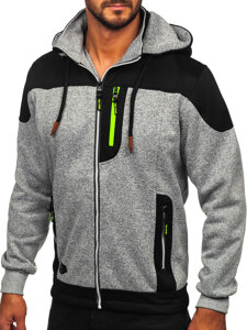 Men's Lightweight Jacket with hood Grey Bolf TC1262