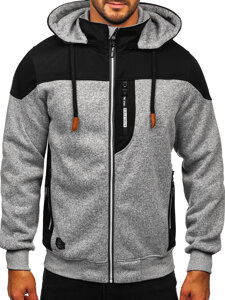 Men's Lightweight Jacket with hood Grey Bolf TC1267