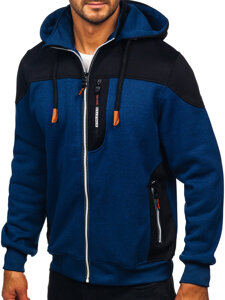 Men's Lightweight Jacket with hood Navy Blue Bolf TC1267