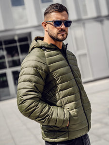 Men's Lightweight Quilted Jacket Green Bolf 13021A