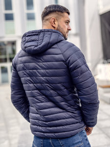 Men's Lightweight Quilted Jacket Navy Blue Bolf 13021A