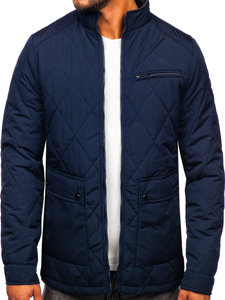 Men's Lightweight Quilted Jacket Navy Blue Bolf 22M11