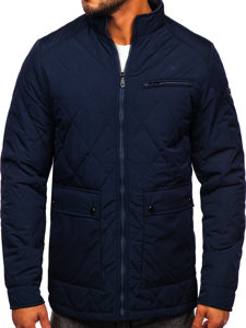 Men's Lightweight Quilted Jacket Navy Blue Bolf 22M11