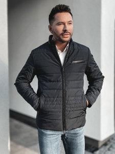 Men's Lightweight Quilted Jacket Navy Blue Bolf 22M12