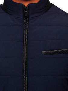 Men's Lightweight Quilted Jacket Navy Blue Bolf 22M12