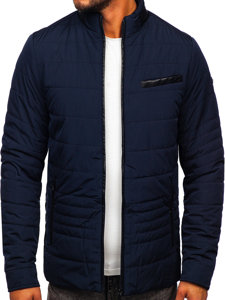 Men's Lightweight Quilted Jacket Navy Blue Bolf 22M12