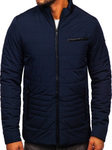 Men's Lightweight Quilted Jacket Navy Blue Bolf 22M12