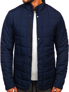 Men's Lightweight Quilted Jacket Navy Blue Bolf 22M16