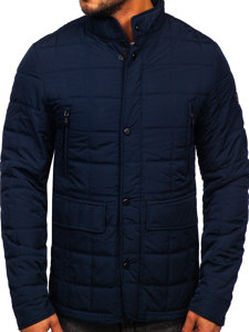 Men's Lightweight Quilted Jacket Navy Blue Bolf 22M16