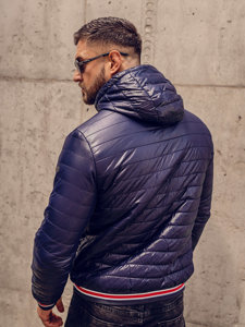 Men's Lightweight Quilted Jacket Navy Blue Bolf 6191A