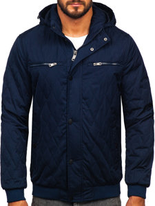 Men's Lightweight Quilted Jacket Navy Blue Bolf EX2211