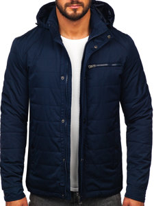 Men's Lightweight Quilted Jacket Navy Blue Bolf EX2215