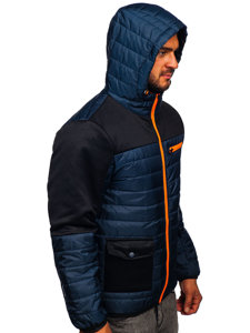 Men's Lightweight Quilted Jacket Navy Blue Bolf M10006