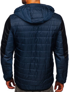 Men's Lightweight Quilted Jacket Navy Blue Bolf M10006