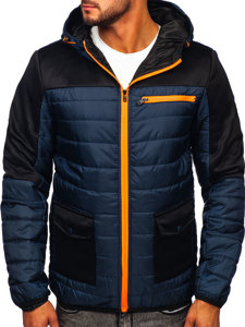 Men's Lightweight Quilted Jacket Navy Blue Bolf M10006