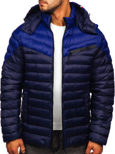 Men's Lightweight Quilted Jacket Navy Blue Bolf M13012