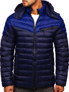 Men's Lightweight Quilted Jacket Navy Blue Bolf M13012