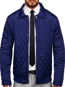 Men's Lightweight Quilted Jacket Navy Blue Bolf M13081