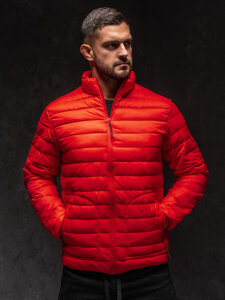 Men's Lightweight Quilted Jacket Red Bolf 13007