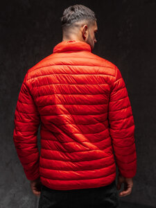 Men's Lightweight Quilted Jacket Red Bolf 13007