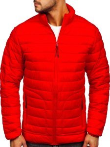 Men's Lightweight Quilted Jacket Red Bolf 13007