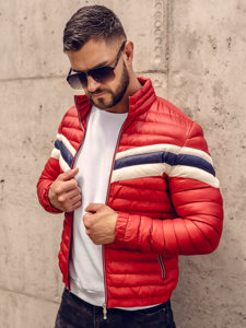 Men's Lightweight Quilted Jacket Red Bolf 6574A