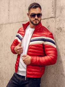 Men's Lightweight Quilted Jacket Red Bolf 6574A