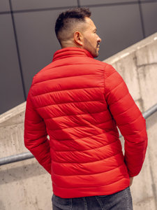 Men's Lightweight Quilted Jacket Red Bolf LY33A