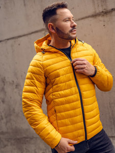 Men's Lightweight Quilted Jacket Yellow Bolf 13021A