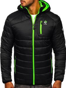 Men's Lightweight Quilted Sport Jacket Black Bolf BK031