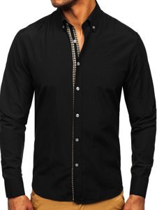 Men's Long Sleeve Shirt Black Bolf 20715