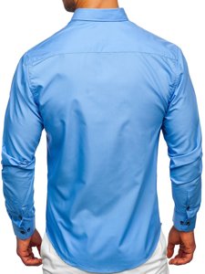 Men's Long Sleeve Shirt Blue Bolf 20720