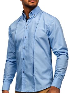 Men's Long Sleeve Shirt Blue Bolf 20725