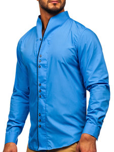 Men's Long Sleeve Shirt Blue Bolf 5720