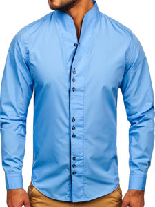 Men's Long Sleeve Shirt Light Blue Bolf 5720