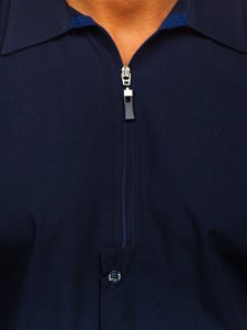 Men's Long Sleeve Shirt Navy Blue Bolf 20702