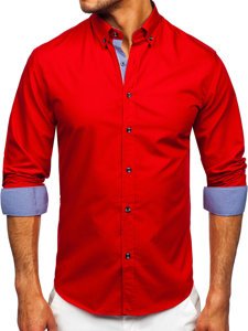 Men's Long Sleeve Shirt Red Bolf 20719