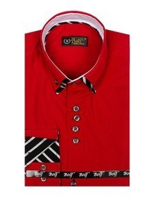 Men's Long Sleeve Shirt Red Bolf 3762