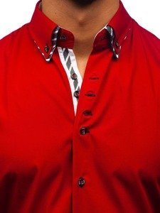 Men's Long Sleeve Shirt Red Bolf 3762