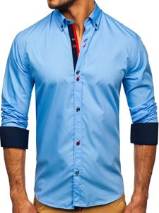 Men's Long Sleeve Shirt Sky Blue Bolf 20710