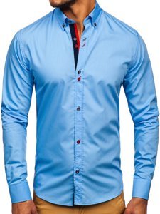 Men's Long Sleeve Shirt Sky Blue Bolf 20710