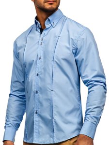 Men's Long Sleeve Shirt Sky Blue Bolf 20725