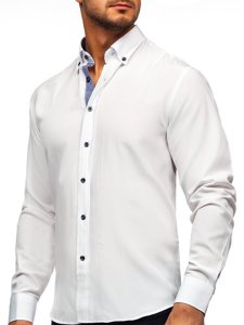 Men's Long Sleeve Shirt White Bolf 20719