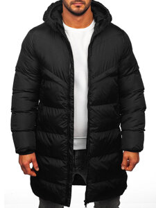 Men’s Longline Winter Jacket Black Bolf CS1007